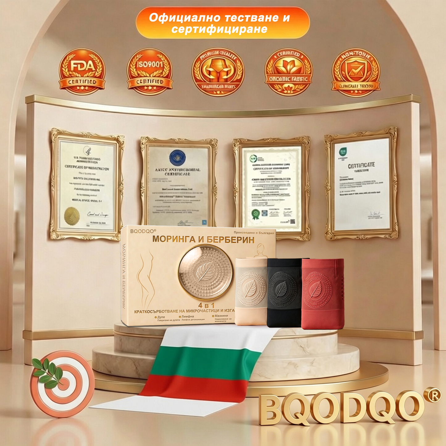 ✅ Само в официалния магазин -80% 🔥 BQODQO® 4-в-1 шорти – оформят, стягат и подпомагат изгарянето на мазнини 👌 С моринга и берберин | Видими резултати