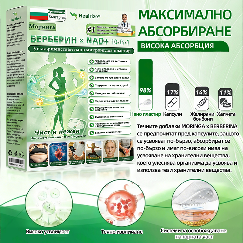Плащане при доставка | 🤶𝑯𝒆𝒂𝒍𝒓𝒊𝒛𝒆® 𝑴𝒐𝒓𝒊𝒏𝒈𝒂 · 𝑩𝒆𝒓𝒃𝒆𝒓𝒊𝒏𝒆 × 𝑵𝑨𝑫+ 10-в-1 Усъвършенстван𝒂 нано микр𝒐иглена лепенка🌱(Само веднъж на ден, видими промени за 7 дни) 🛒 При затлъстяване, отпусната кожа, диабет, сънна апнея, ставни проблеми и още